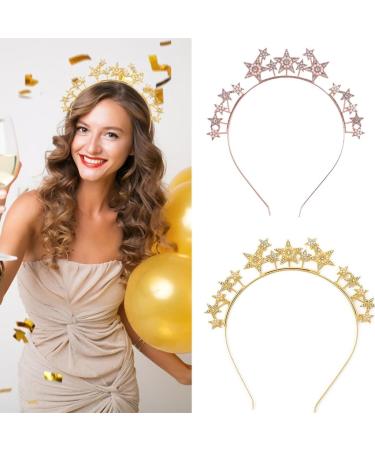 TQUXNGA Glinting Crystal Headband Hair Hoop for Pageant Prom Bridal Wedding Bridal Wedding Hair Accessories Gold - Buy Online on GoSupps.com