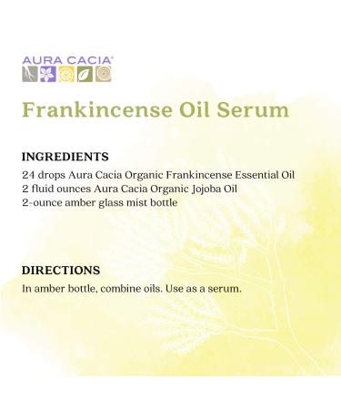 Aura Cacia 100% Pure Frankincense Essential Oil - Organic, GCMS Tested | 7.4 ml (0.25 oz) - Buy Online on GoSupps.com