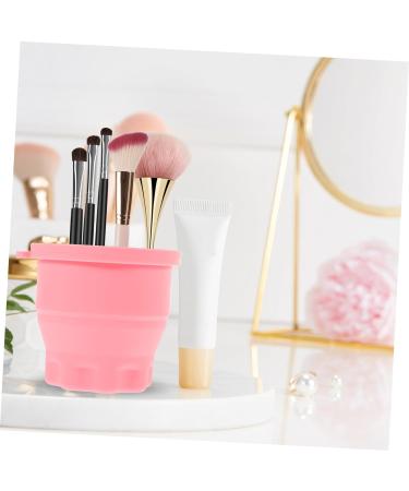 STOBAZA Retractable Silicone Scrub Cup Drying Rack Eyeshadow Brush Cleaner Bowl Cosmetic Brush Cleaner Cosmetic Brush Cleaning Tool Brush Clean Bowl Silica Gel Makeup Brush Scrubber Pink 9.20X9.20X8.60CM Pink - Buy Online on GoSupps.com