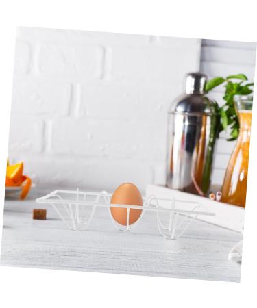 Zerodeko Egg Tray Refrigerator Dispenser Kickstand Egg Holder Fridge Egg Storage Household Container Box 18.00X12.00X3.50CM White - Buy Online on GoSupps.com