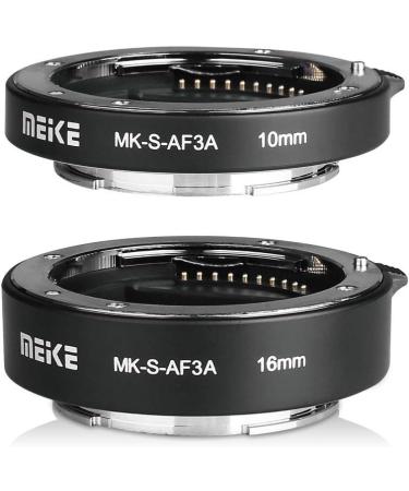MEIKE MK-S-AF3A Metal Auto Focus Macro Extension Tube Adapter Ring (10mm+16mm) for Sony E-Mount FE-Mount Cameras - Buy Online on GoSupps.com