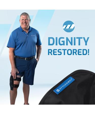 Legg-INS Urinary Leg Bag Cover | Black Privacy Drainage Bag for Men & Women | Certified WBENC - Shop Now - Buy Online on GoSupps.com