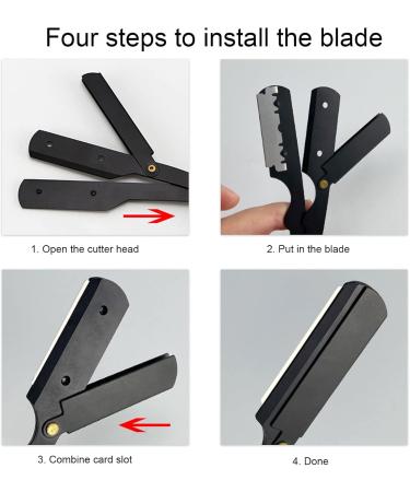 Buy Hurrise Straight Edge Razor Holder - Old-Fashioned Stainless Steel Manual Hairdresser Shaver for Precision Grooming - Buy Online on GoSupps.com