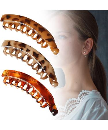 3 Pcs Hair Big Banana Hair Clips for Thick Hair Banana Hair Clip Non Slip Ponytail Holder Clip Ponytail Banana Clip Hair Accessory for Women Girls - Buy Online on GoSupps.com