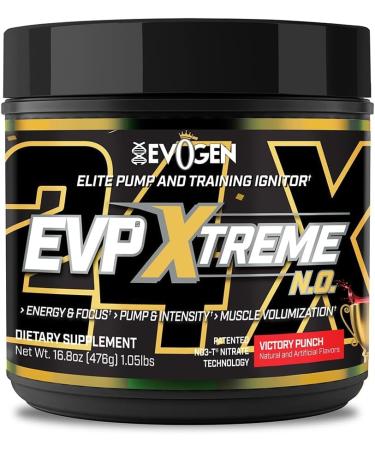 Evogen EVP Xtreme NO - Pre Workout Powder for Men & Women | Sugar Free Preworkout with Beta Alanine Creatine and Caffeine for Energy & Pump | Victory Punch | 40 Servings