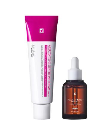 Radiant Skin Duo: TOSOWOONG Glutathione Serum & Arbutin 7 Glutathione Cream for Radiance and Spot Correction