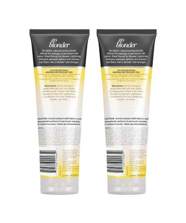 John Frieda Go Blonder Shampoo  Gradual Hair Lightening Shampoo  with citrus and chamomile  featuring our BlondMend Technology  8.3 Ounce (2 Pack) SHAMPOO 2 - Buy Online on GoSupps.com