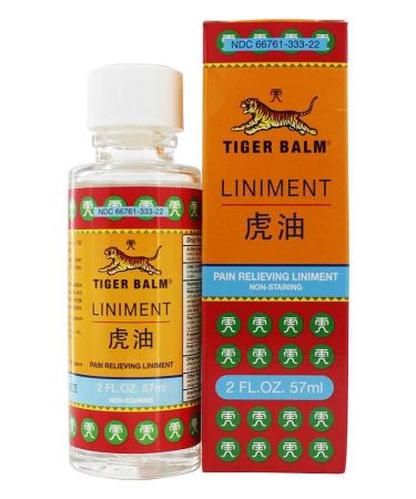 Tiger Balm Liniment 2 oz.  Sore Muscle and Joint Relief Liniment Oil  Arthritis and Back Relieving Oil  Topical Joint Discomfort Relief