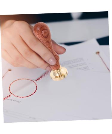 BIUDECO 1pc Dispensing Plate Tool Eyeshadow Stamp for Eyes Retro Wax Seal Stamp Hotfix Tool Wooden Handle 1 count (Pack of 1) Golden - Buy Online on GoSupps.com