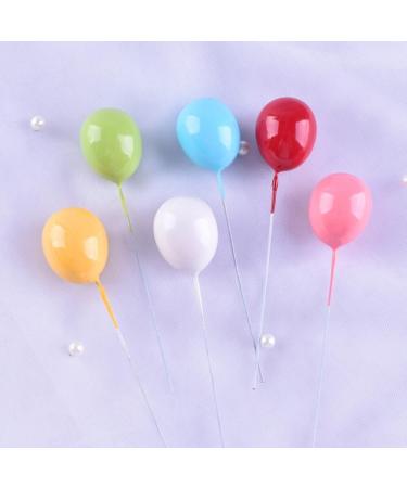 jojofuny 12 Pcs Cake Picks Balloon Cupcakes Mini Colorful Balloon Cake Picks Foam Ball Cupcakes for Birthday Parties Weddings Baby Showers - Buy Online on GoSupps.com