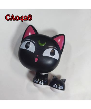 VIUJUH Anime Cute Cat Contact Lens Case Set - Travel Box with Mirror Bottle & Tweezers - Stylish Black Container for Lens Care - Buy Online on GoSupps.com