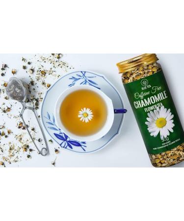 BLUE TEA - Chamomile Flower Tea - 60 gm (Pack of 2) | FARM PACKED for Freshness | Pure Whole Flower Buds of Chamomile | Caffeine Free | Herbal Tea - Buy Online on GoSupps.com
