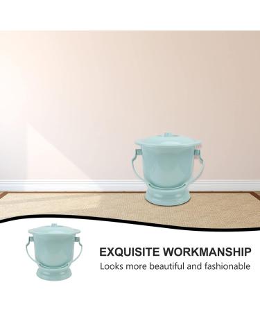 Portable Toilet Urinal Spittoon Chamber Pot Potty Plastics Bedpan Urine Bucket Bottle with Lid for Household Adults Pregnant (Color : Sky-Blue Size : 25.5x25.5cm) 25.5x25.5cm Sky-blue - Buy Online on GoSupps.com