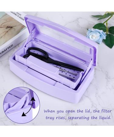 Gusnilo Nail Tool Sterilizer Box - Purple Disinfectant Jar for Nail & Hair Salons - Buy Online on GoSupps.com