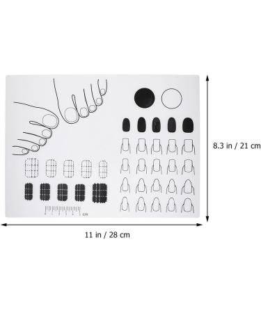 Nail Accessories Silicone Nail Art Stamping Mat Manicure Mat Nail Polish Coloring Practice Pad Nail Tool for DIY Application Practice (White) Nail Set Tool - Buy Online on GoSupps.com