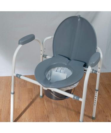 Zorbi Commode Liner Bags with Super Absorbent Pads White 12 Count - Buy Online on GoSupps.com