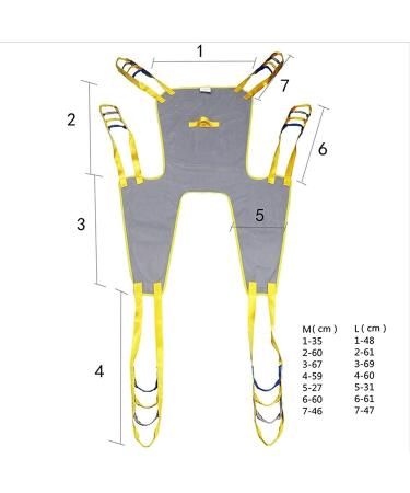 Patient Lift Toileting Sling Large Mesh Sling for Shower Patient Hoist Lift Dress Toileting Access Premium Padded Sling with Headrest 0620 Yellow Large - Buy Online on GoSupps.com