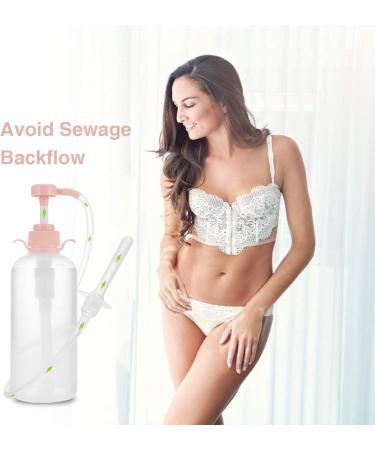 Vaginal Cleansing System Douche Cleaner Kit - 600ml Capacity with 3 Nozzles - Buy Online on GoSupps.com