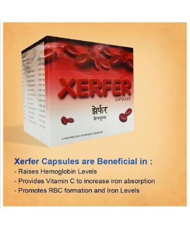 AVN Xerfer Capsules - Helps in Anemia by promoting Natural RBC formation Helps Improve Hemoglobin Levels Enhances Iron absorption (Pack of 1) (120 Capsules) - Buy Online on GoSupps.com