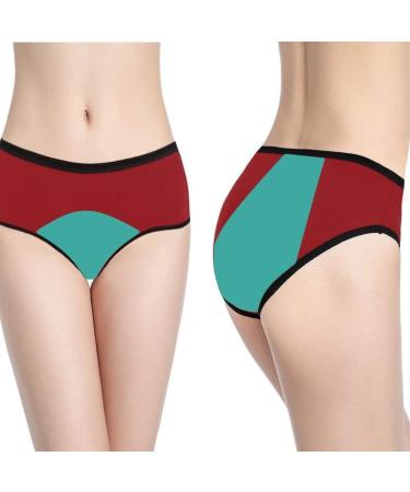 Noblood Eco-Friendly Period Underwear - Washable Cotton Menstrual Briefs (XXS-3XL) - Absorbent & Comfortable for Girls - 2-3 Tampon Capacity - Red Mohina S - Buy Online on GoSupps.com