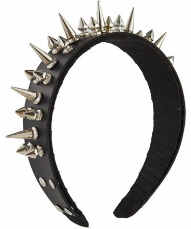 amangul Spiked Headband Gothic Tiaras Rivet Headband Rock Headband For Men Punk Headband Steampunk Leather Spiked Headpiece(White) - Buy Online on GoSupps.com