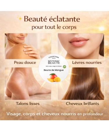 Beurre de Mangue Bio 120gr | Soins Peaux S ches Normales | Hydratant - Nourrissant - R g n rant | 20% EN PLUS - Buy Online on GoSupps.com