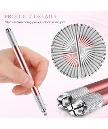 Hoadoek 30 Count Microblading Pen Double Sided Microblading Handle Microblading Eyebrow Pencil Waterproof Cosmetic No Blades Easy to Use - Buy Online on GoSupps.com