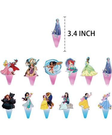 48PCS Princess Cupcake Toppers - Perfect for Kids Birthday Party Cake Decoration - Buy Online on GoSupps.com