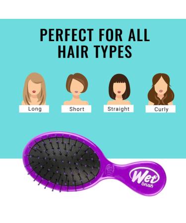 Wet Brush Squirt Detangler Hair Brush - Purple Mini Brush with Ultra-Soft IntelliFlex Bristles - Pain-Free Comb for All Hair Types - Buy Online on GoSupps.com
