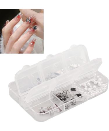 Nail Rhinestones Black White Butterfly Flower Pearl Shape Nail Decorations For Nail Art Nail Accessories For Nail Art - Buy Online on GoSupps.com