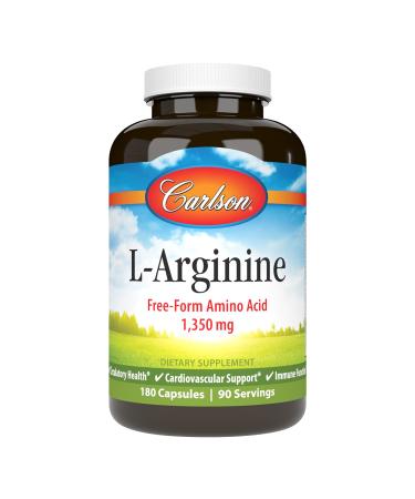 Carlson - L-Arginine 675 mg Circulatory Health Support 180 Capsules 1 Count (Pack of 180)
