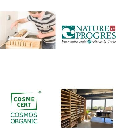  CRIN DE FLEUR Set of 3 Organic Soaps - Shea Almond Chocolate - Superfat Artisanal Cold Saponified No Essential Oils Certified Organic by Ecocert - Buy Online on GoSupps.com