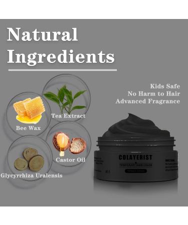 COLAYERIST Black Temporary Hair Dye Wax Washable Temporary Hair Colour Spray for kids Hair Makeup Paint Wax for Parties or Cosplay Hair Coloring Products No Messy - Buy Online on GoSupps.com