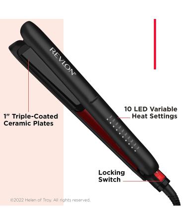 Revlon SmoothStay Coconut Oil-Infused Straightener | 1 Inch Flat Iron for Sleek & Shiny Hair - Buy Online on GoSupps.com