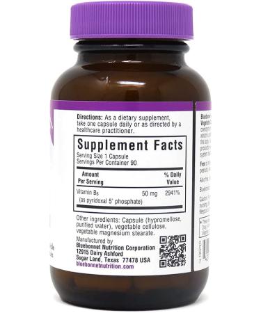 Buy Bluebonnet Nutrition P-5-P 50 mg - 90 Vcaps for Optimal Health - Buy Online on GoSupps.com