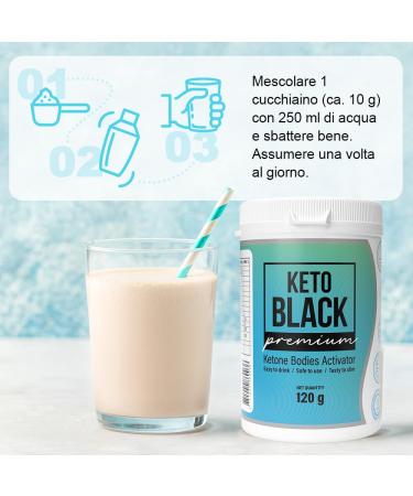 Keto Black Original - Vegan Coconut Protein Shake for Ketogenic Diet | 120g Powder - Buy Online on GoSupps.com