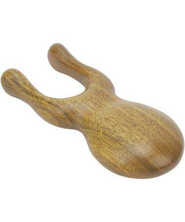 Portable Sandalwood Gua Sha Massager - Ergonomic Multifunctional Tool for Face & Body Tension Relief | International Shipping Available - Buy Online on GoSupps.com
