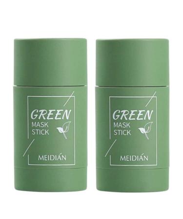 Venanoci Green Tea Mask Stick(2 Pack) Purifying Clay Mask Blackhead Remover Poreless Deep Cleanse Mask Stick Oil Control Face Mask Skin Detoxifying Face Stick Mask for all Skin Types