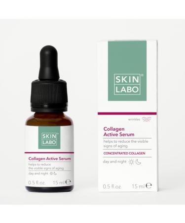 SkinLabo - Active Collagen Serum, Prevents Wrinkles, Reduces and Smoothes Existing Wrinkles, with Collagen - 15 ml