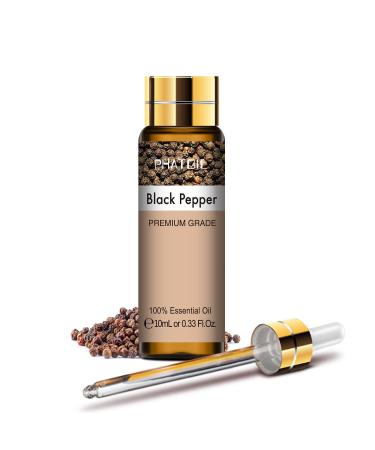 PHATOIL Black Pepper Essential Oil 10ML - Undiluted and Cruelty-Free 100% Pure Black Pepper Oil - Essential Oils for Diffusers for Home Pack Of 1 Black Pepper 10.00 ml (Pack of 1)