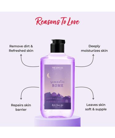 Romantic Rome Body Wash - Vegan & Paraben Free Shower Gel for Men & Women | Hydrating & Refreshing | 250ml Travel Essential - Buy Online on GoSupps.com