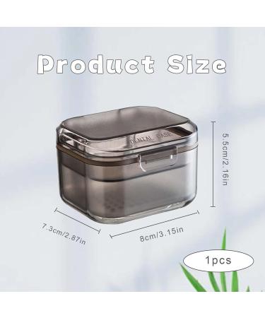 Retainer Case Orthodontic Denture Box False Teeth Container for Soaking Dentures Clearly Visible Denture Case Multifunctional Mouth Guard Case (Black) - Buy Online on GoSupps.com