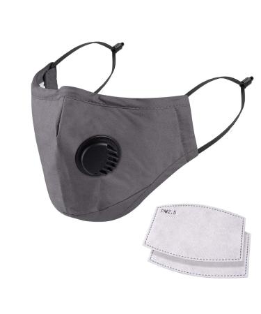 NU R Reusable Face Mask in 5 Layer Washable Durable Protection Mask with Inserted Nose Clip Protection Mask for Daily Use Grey 02