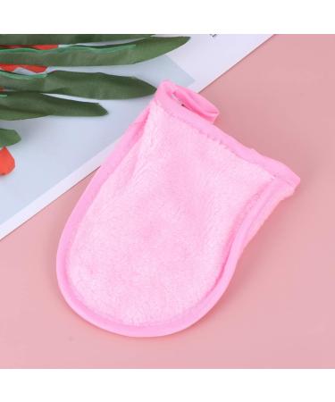 Exceart Soft Cleaning Gloves Set with Makeup Remover Cloth - Pink | Effective International Shipping - Buy Online on GoSupps.com