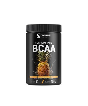 INSPORT Nutrition - BCAA PERFECT PRO - Professional Sports Supplement - L-Glutamine - Vitamin B6-50 Servings - 500g Powder - Taste: (Pineapple)