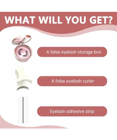 Landrain Magnetic Eyelashes Without Eyeliner Reusable Magnetic Eyelashes No Glue or Liner - Buy Online on GoSupps.com