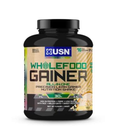 USN Wholefood Gainer 2kg Vanilla Vanilla 2 kg (Paquete de 1)
