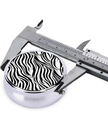 Zebra Print Mini Round Pill Box - 3 Compartment Travel Pill Organizer for Home & Office - Buy Online on GoSupps.com