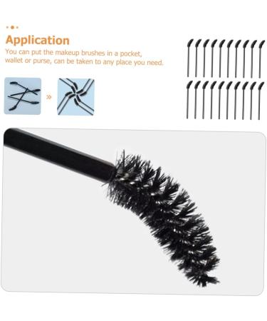 NOLITOY 200 Pcs Elbow Mascara Brush Lash Mascara Lash Accessories False Plastic Make up Eyelash Tool Travel 9.7x0.6cmx4pcs Blackx4pcs - Buy Online on GoSupps.com