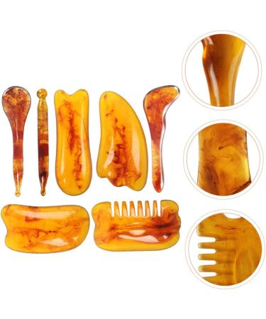 Minkissy Gua Sha Massage Board & Eye Massage Balls Set - 7-Piece Jade Facial & Body Tool for Skin Care Massage and Relaxation | International Shipping Available - Buy Online on GoSupps.com